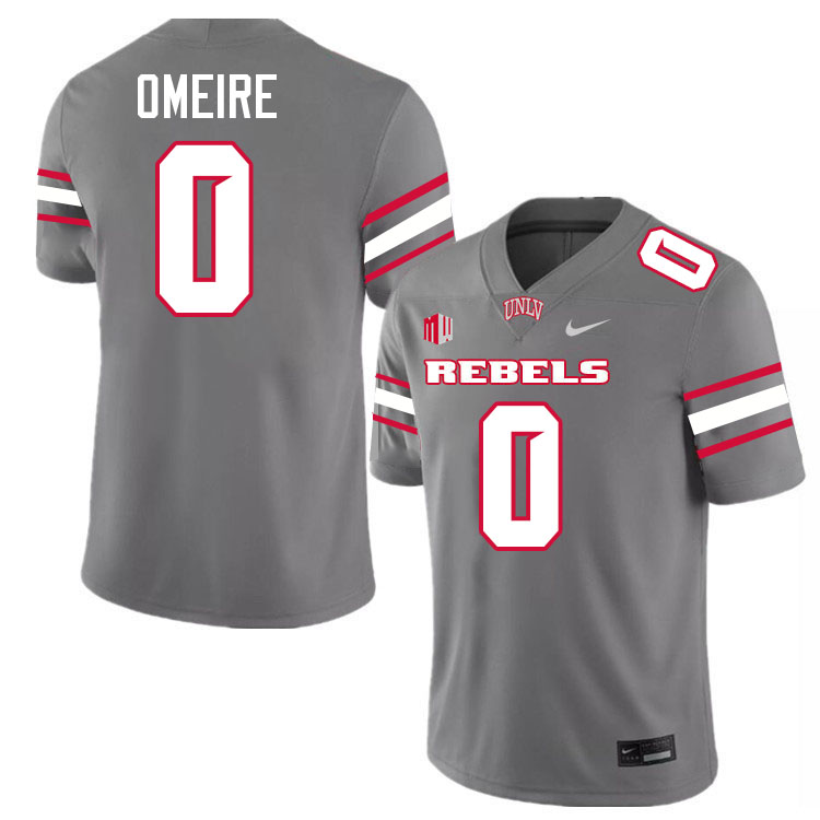 UNLV Rebels #0 Troy Omeire College Football Jerseys,Uniforms-Grey